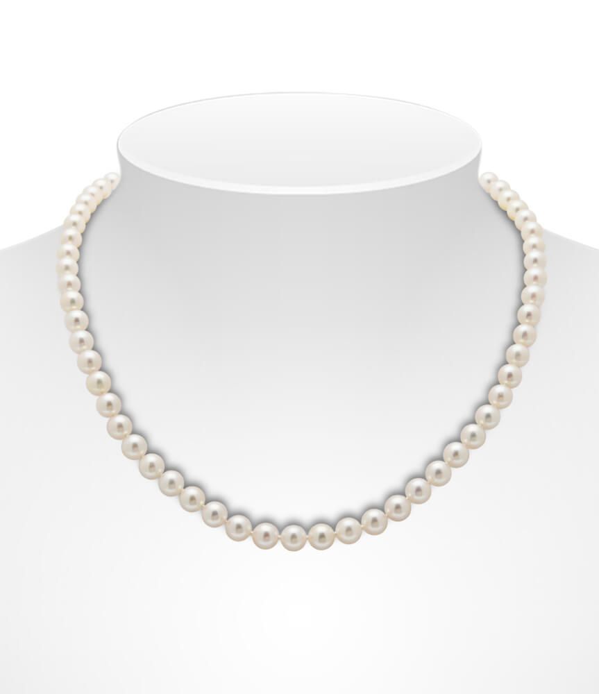 Akoya Pearl Necklace 6/6.5mm On Gold Clasp