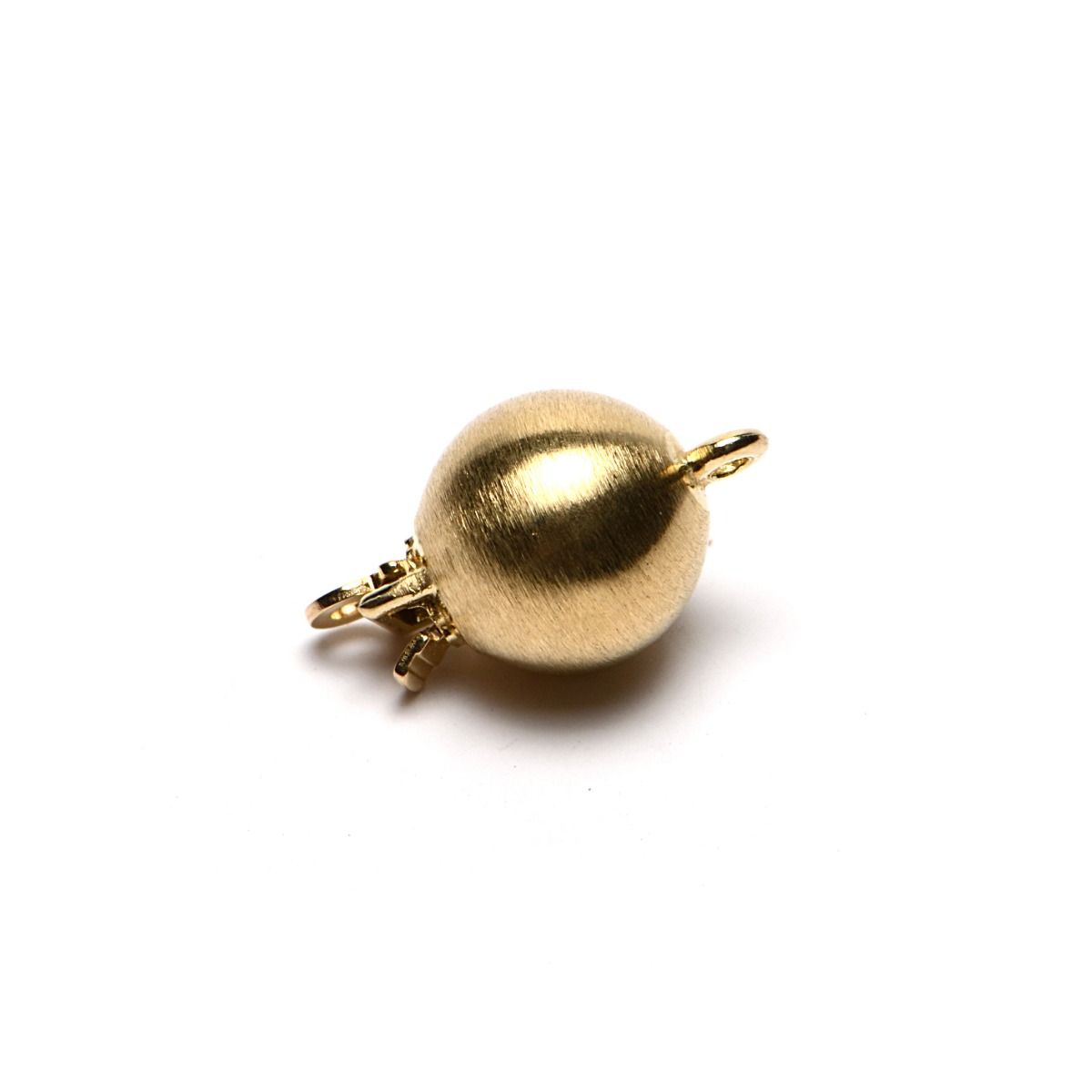 18ct Yellow Gold Ball Clasp Matte | 6 mm