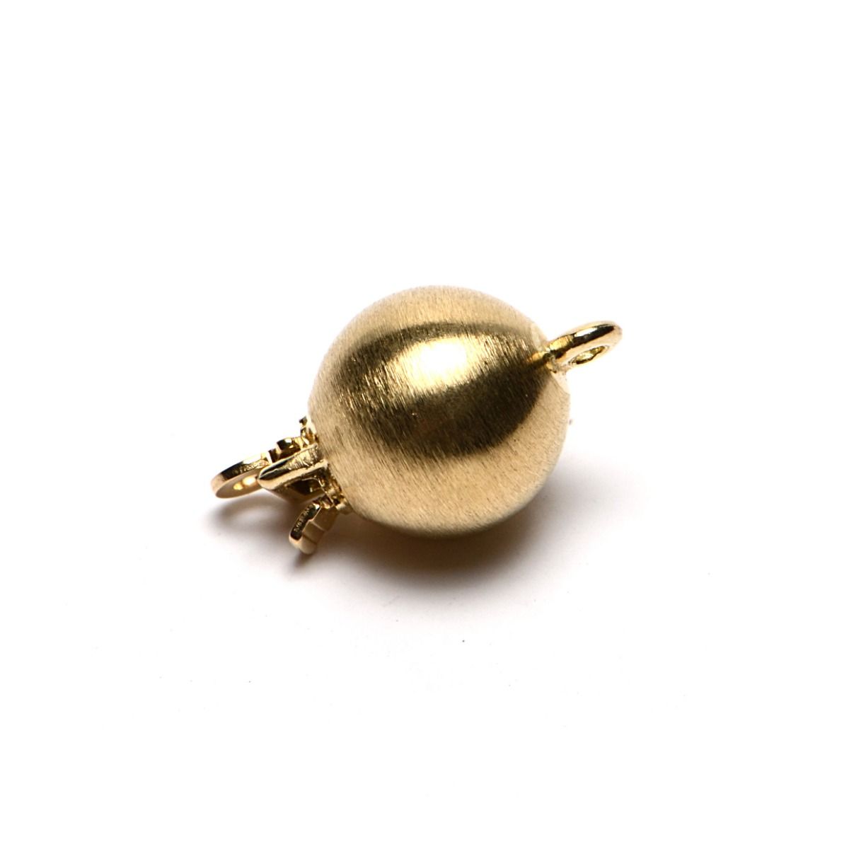 9ct Yellow Gold Ball Clasp Matte | 7 mm