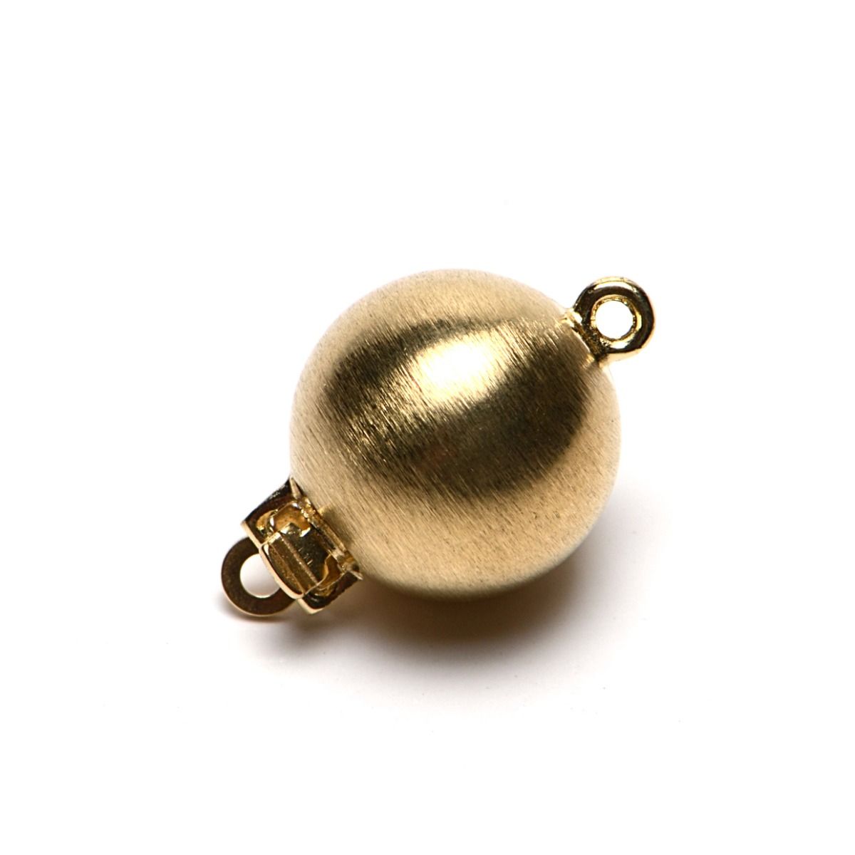 9ct Yellow Gold Ball Clasp Matte | 8 mm