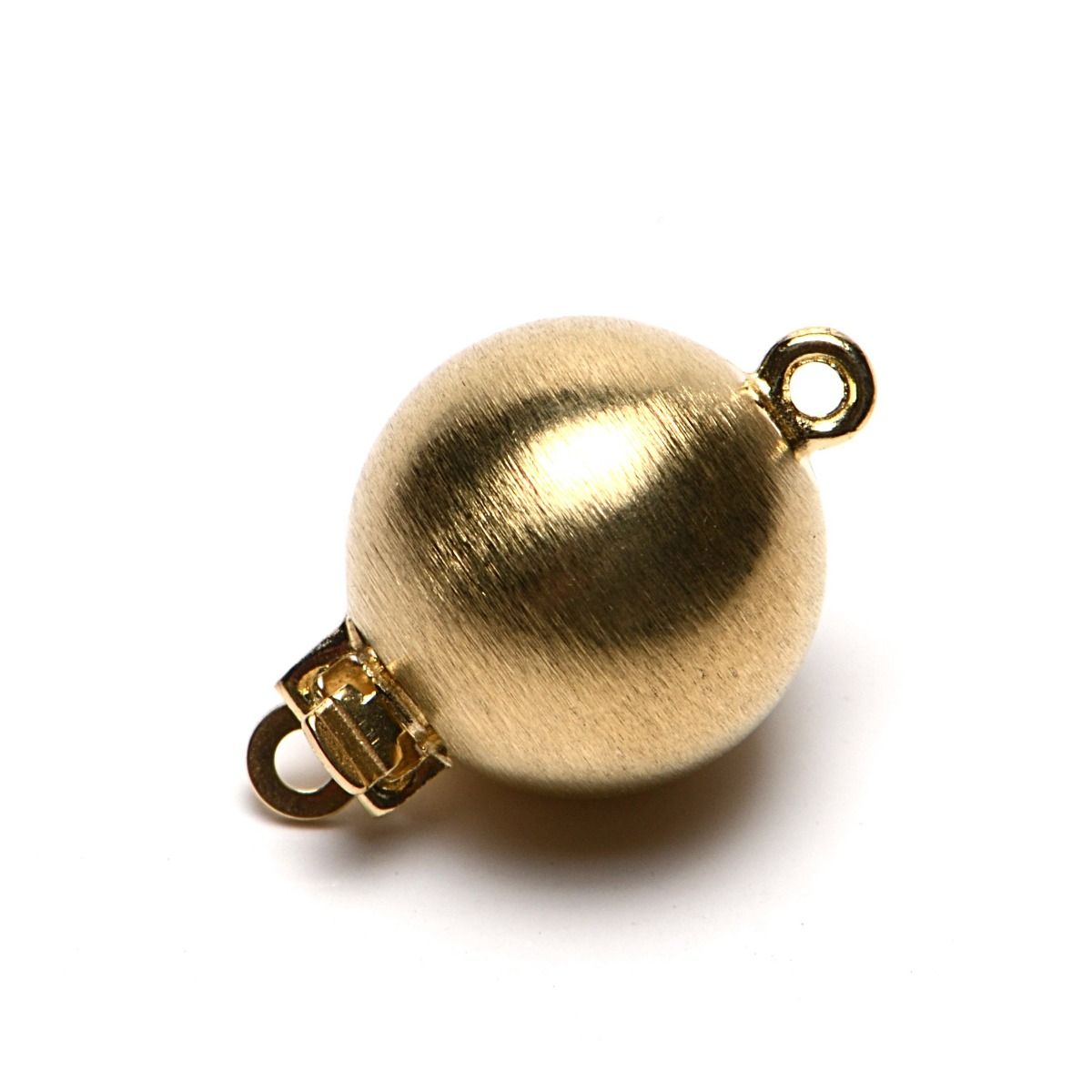 9ct Yellow Gold Ball Clasp Matte | 10 mm