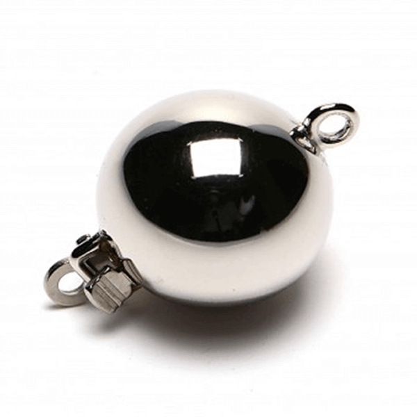 9ct White Gold Ball 10mm