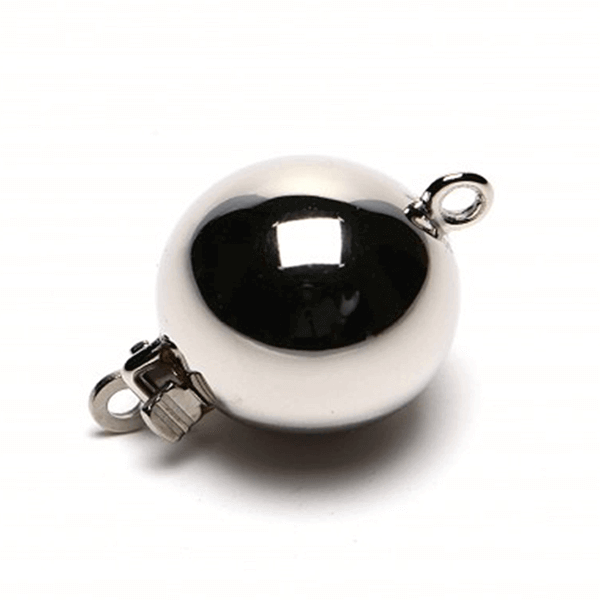 White Gold Ball Clasp 7mm