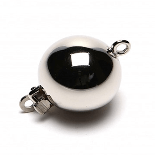 9ct White Gold Ball 9mm