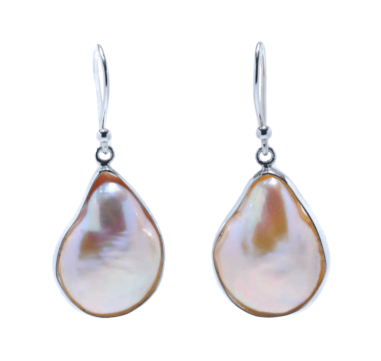 Baroque Hook Wire Earrings | Silver Gilt