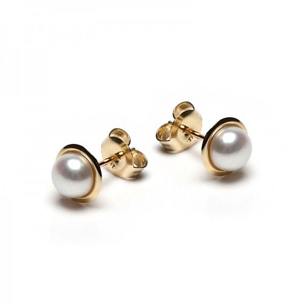 9ct Yellow Gold Freshwater Pearl Earrings
