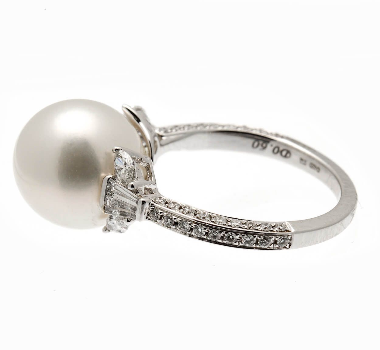 South Sea Pearl And Diamond 18ct Cocktail Ring