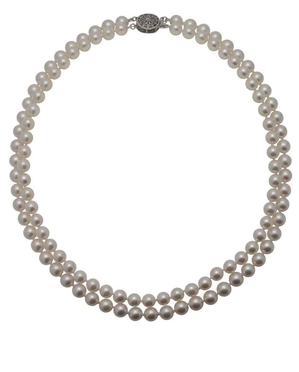 Double Row Akoya Pearl Necklace 