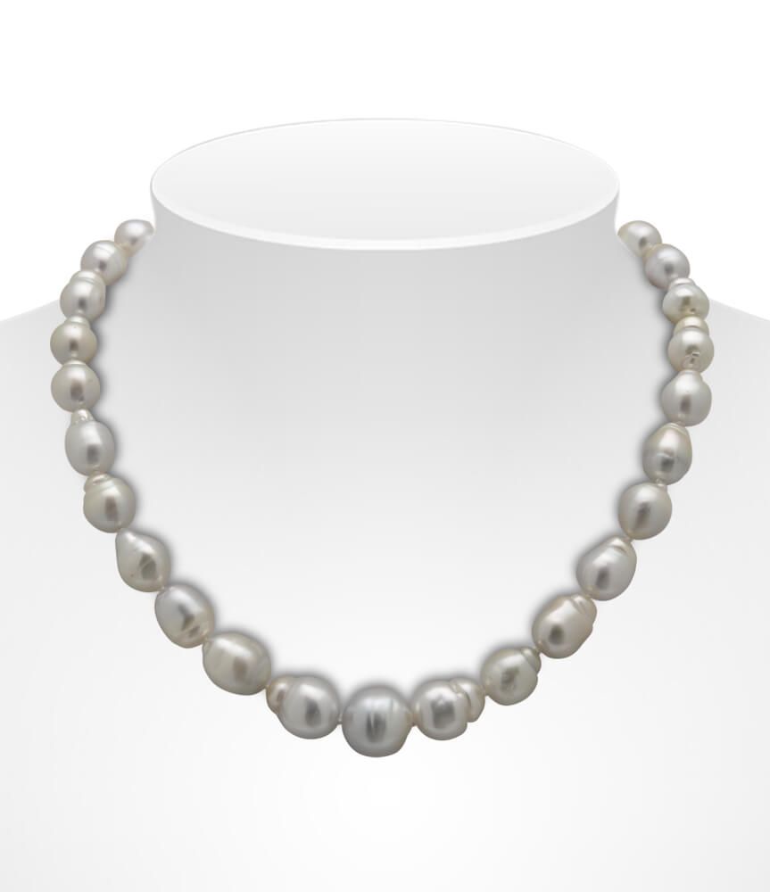 Baroque South Sea Pearl Necklace On Bust