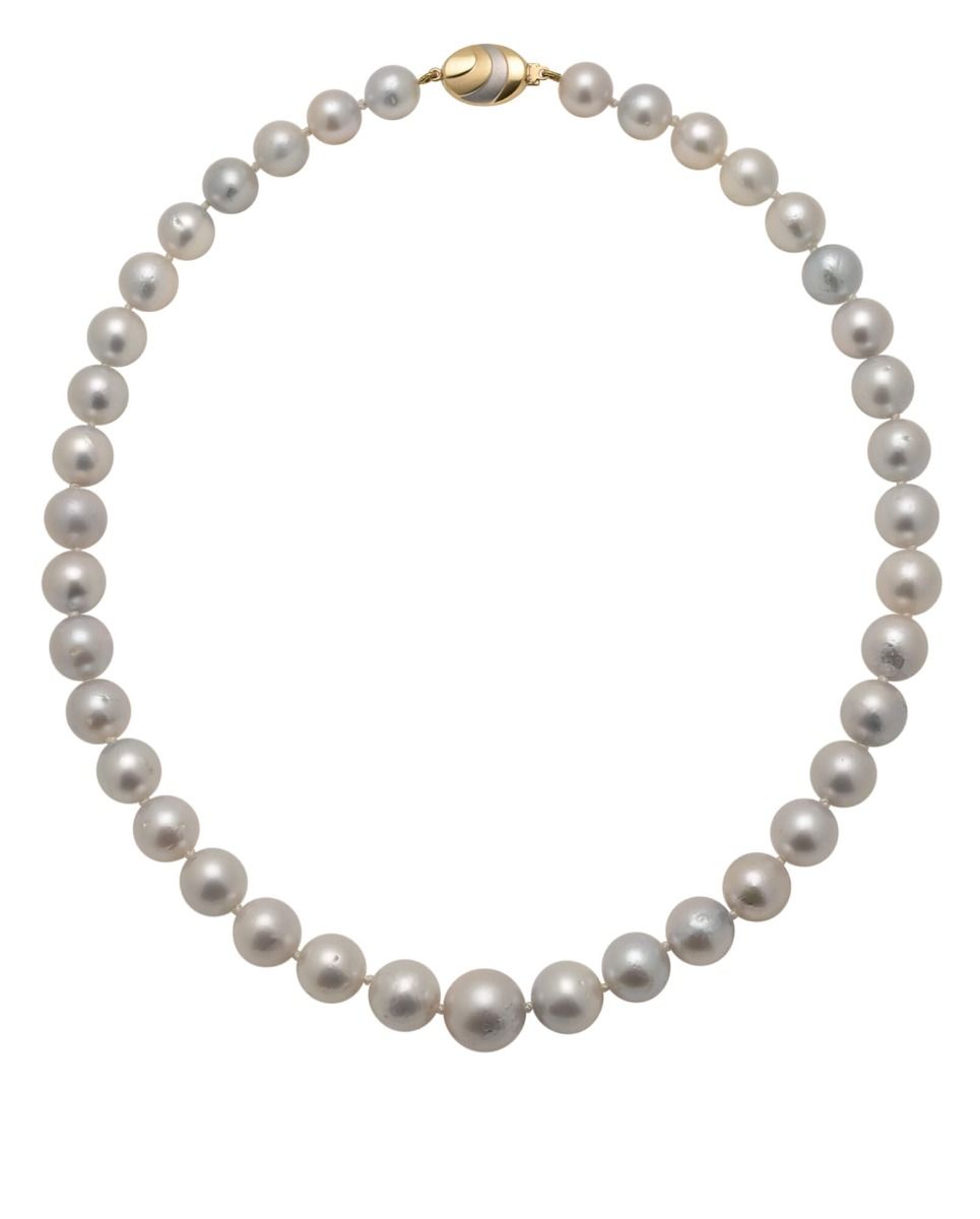 South Sea Pearl Necklace On Two Colour Oval Clasp
