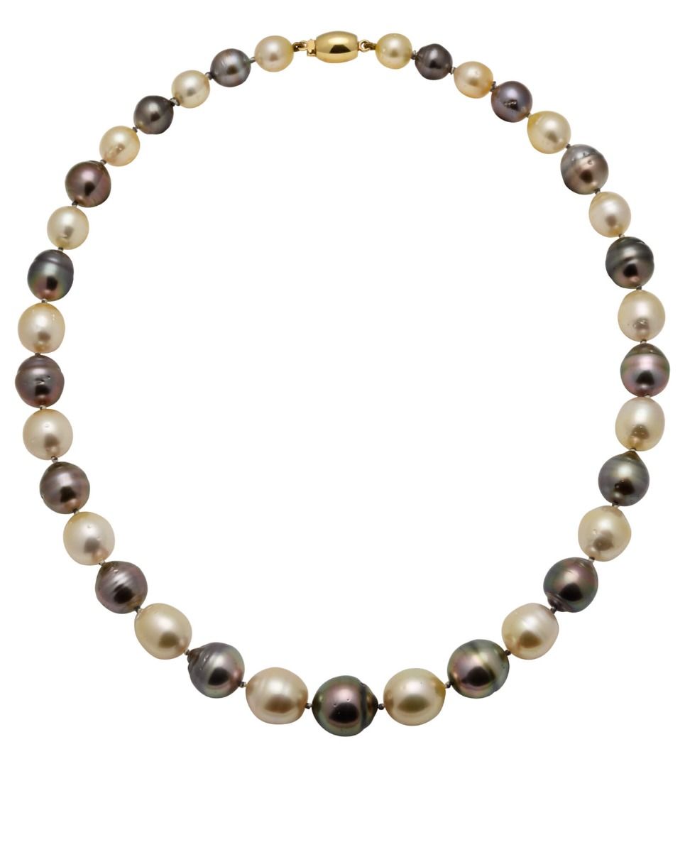 Baroque South Sea And Tahitian Pearl Necklace