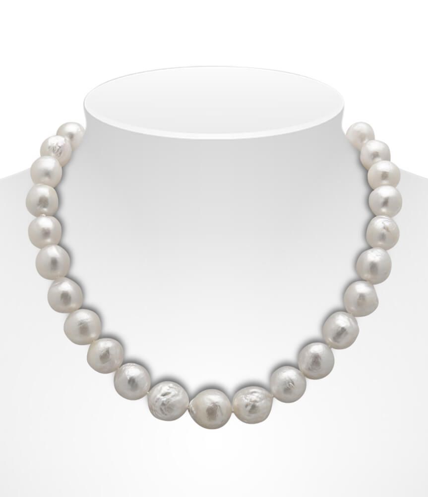 Baroque South Sea Pearl Necklace On Bust