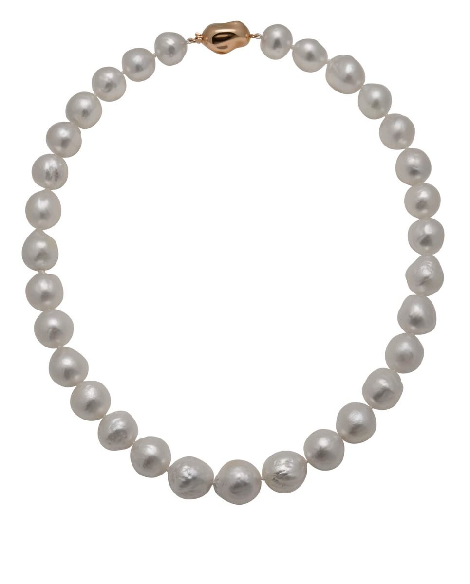 Baroque South Sea Pearl Necklace With Baroque Clasp