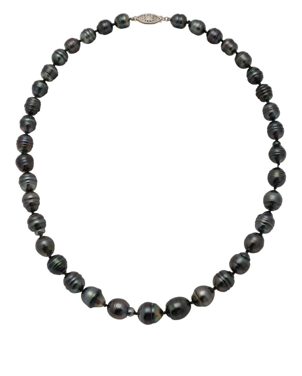 Tahitian Baroque Pearl Necklace With 14ct White Gold Clasp