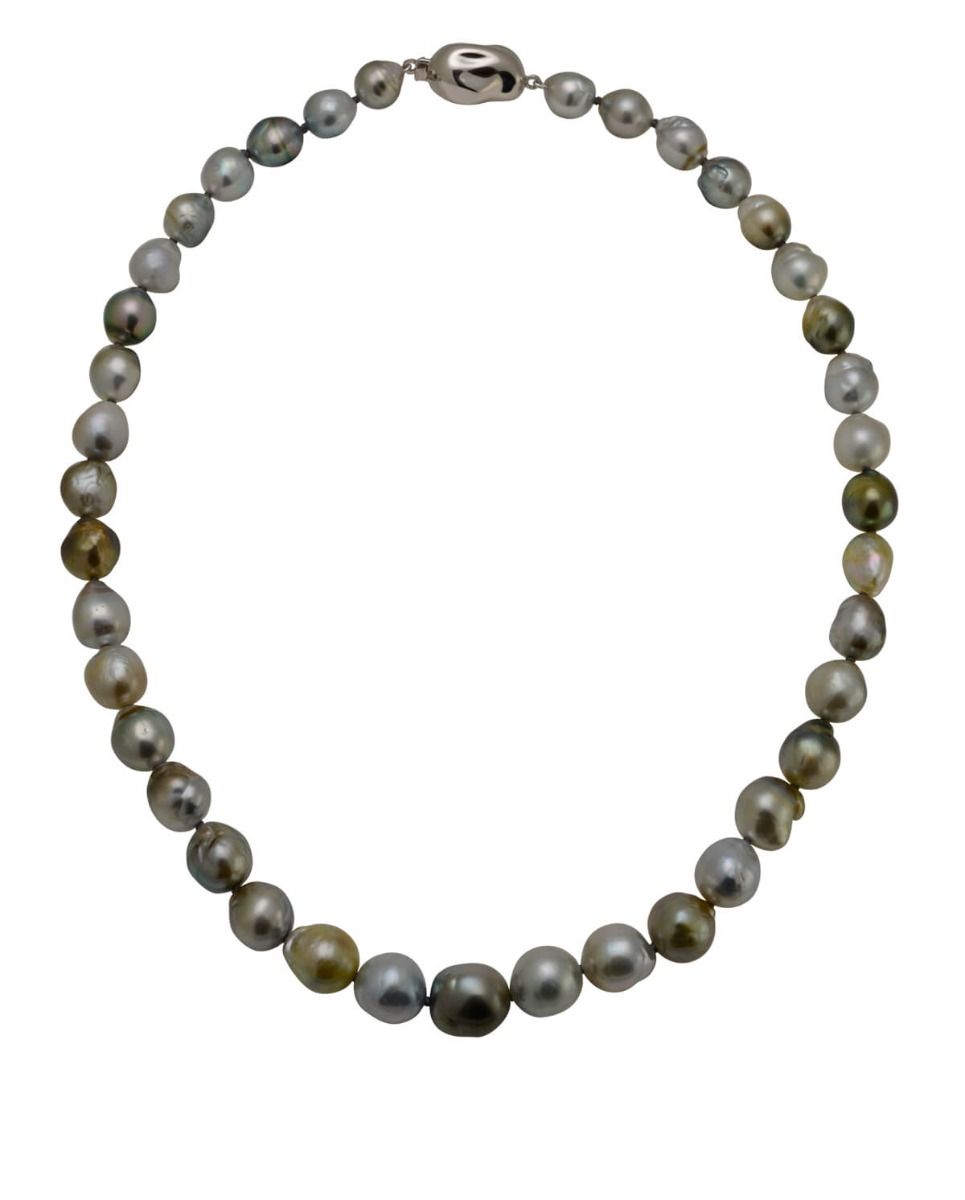  Baroque Tahitian Pearl Multi-colour Necklace