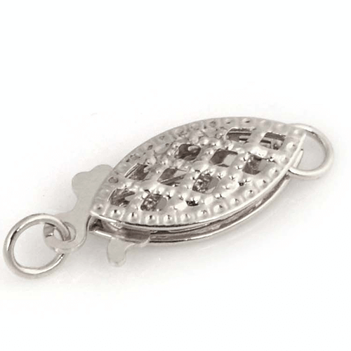 9ct White Gold Lattice Clasp