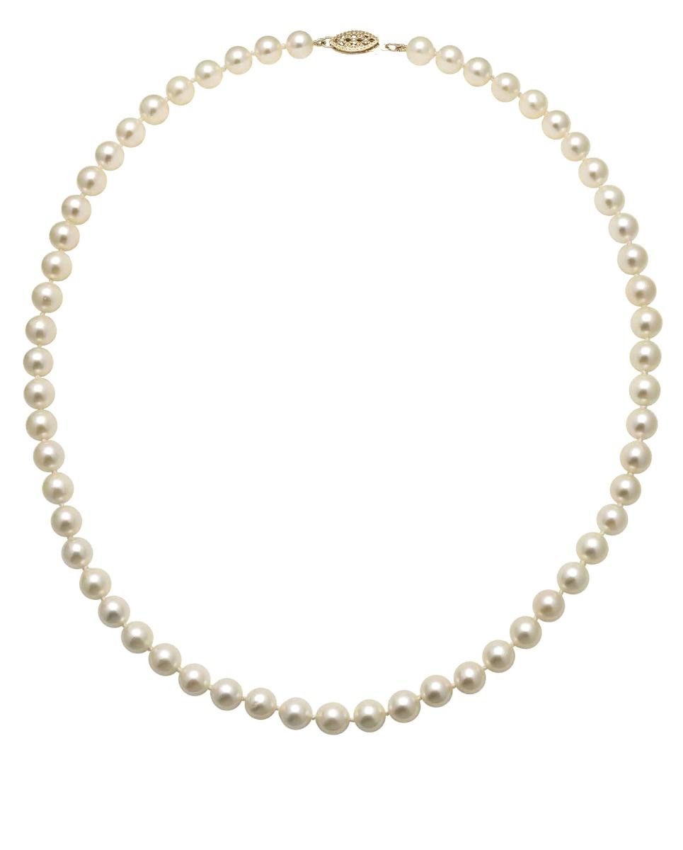 Creamy Akoya Pearl Necklace AA with 9ct Clasp