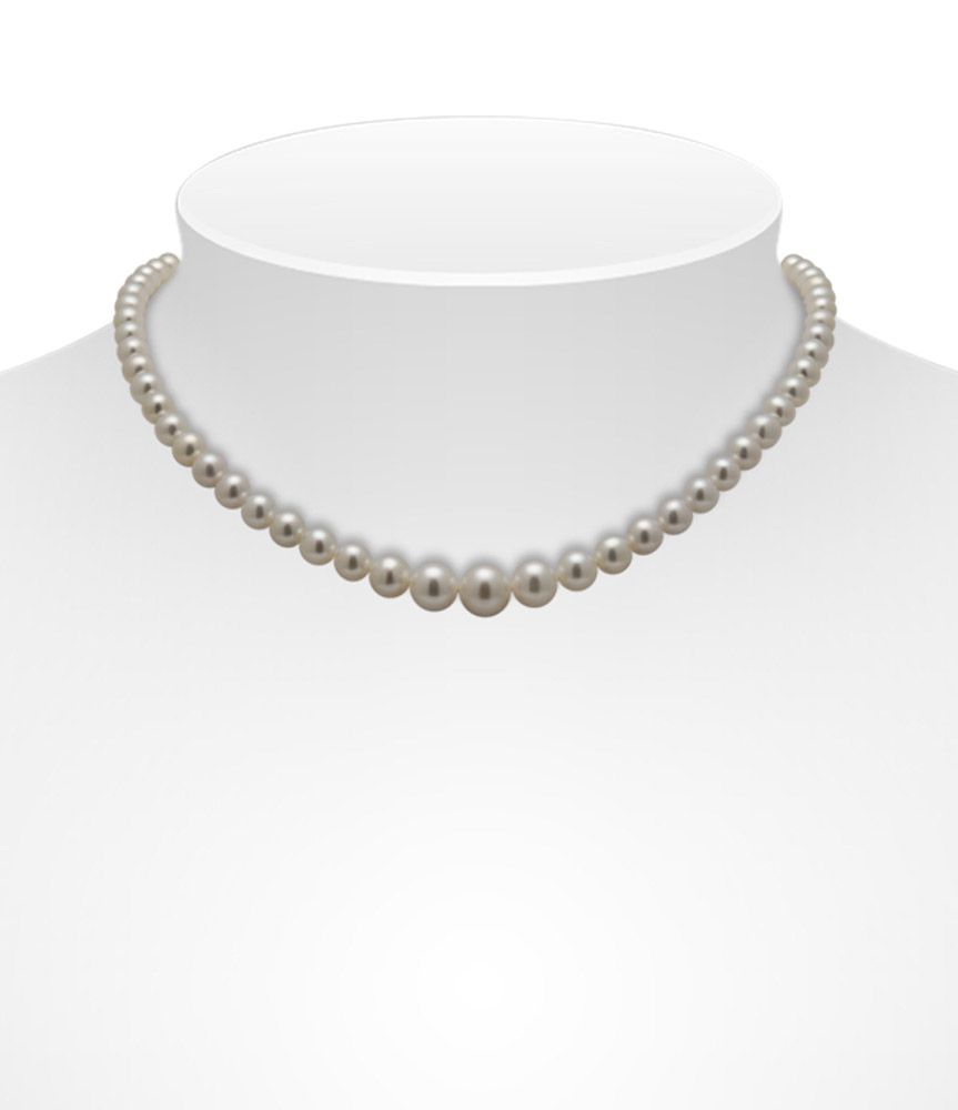 Graduated Freshwater Pearl Necklace on Bust