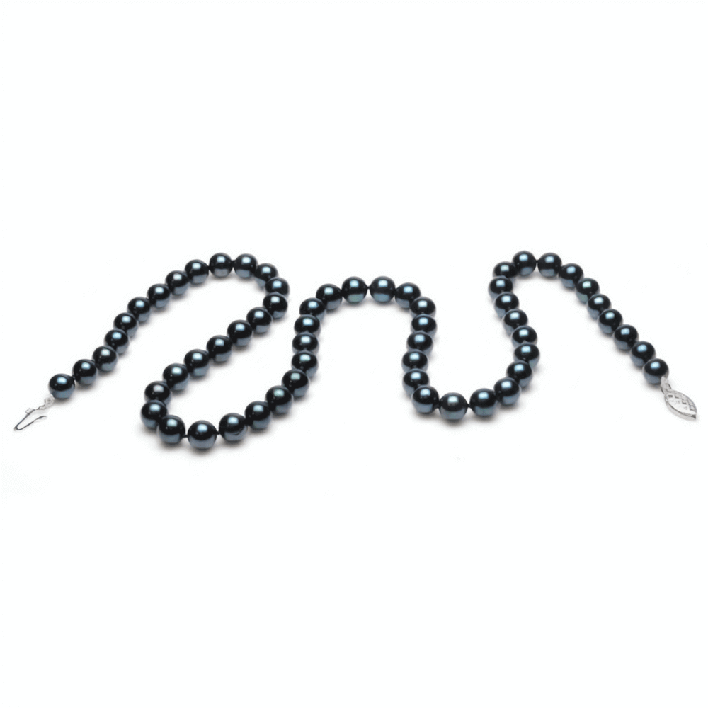 Akoya Black Pearl Necklace 6.0-6.5mm AA Grade