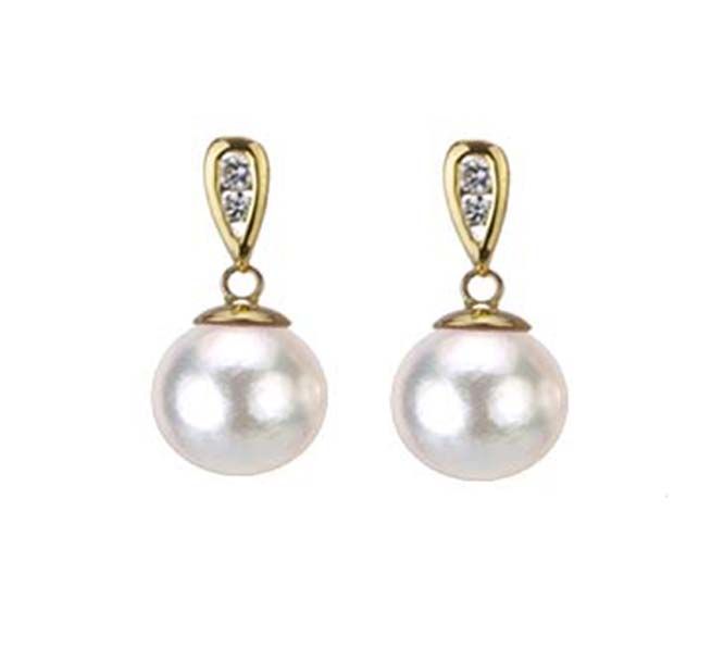 Diamond channel set earrings
