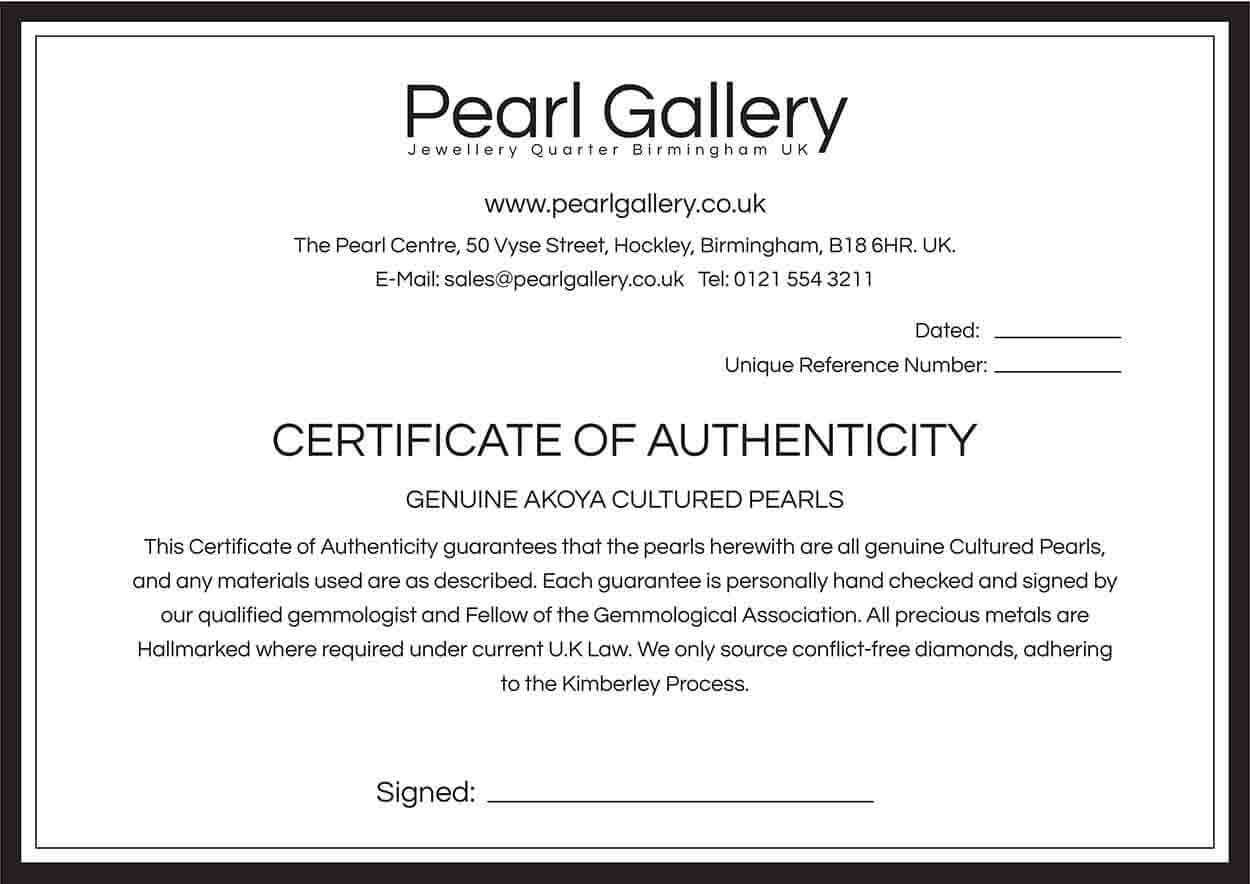 Certificate of Authenticity 