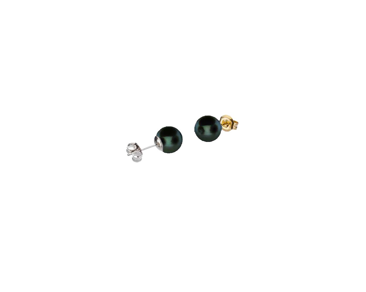 Black Akoya Stud Earrings  |  4.0-4.5 mm