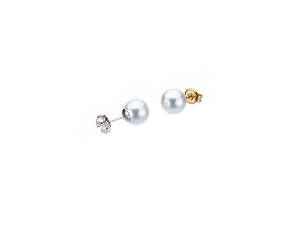 Grey Akoya Stud Earrings  |  5.0-5.5 mm