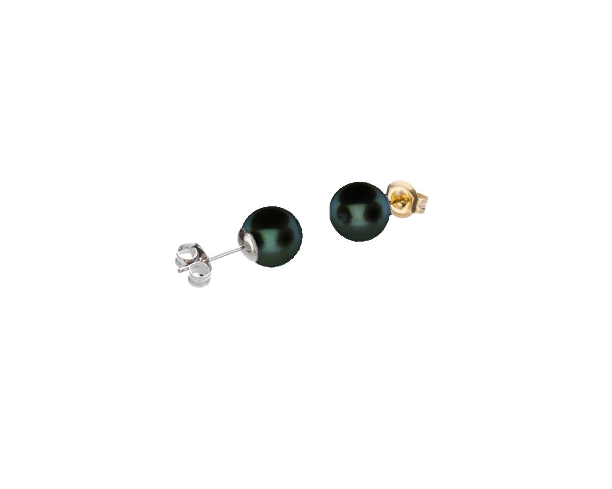 Black Akoya Stud Earrings  |  6.0-6.5 mm