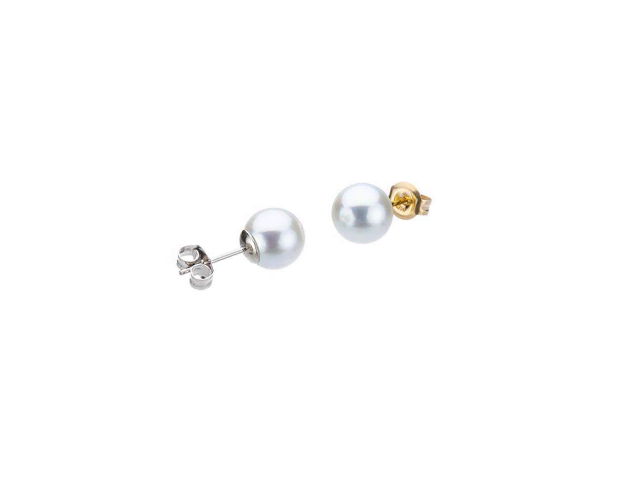 Grey Akoya Stud Earrings  |  6.0-6.5 mm