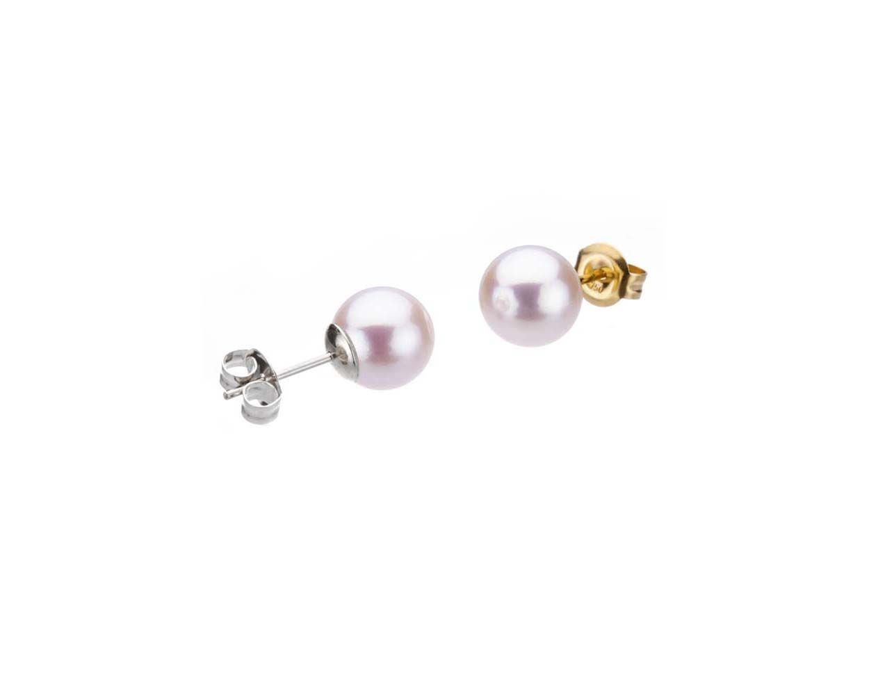 White Akoya Cultured Pearl 8.5/9mm Stud Earrings 