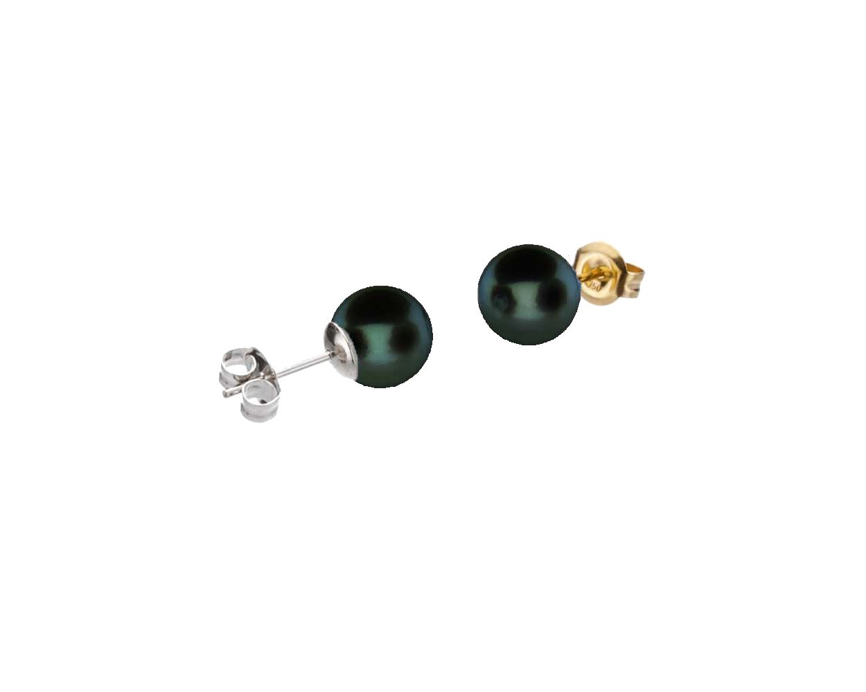 Black Akoya Stud Earrings  |  8.5-9.0 mm