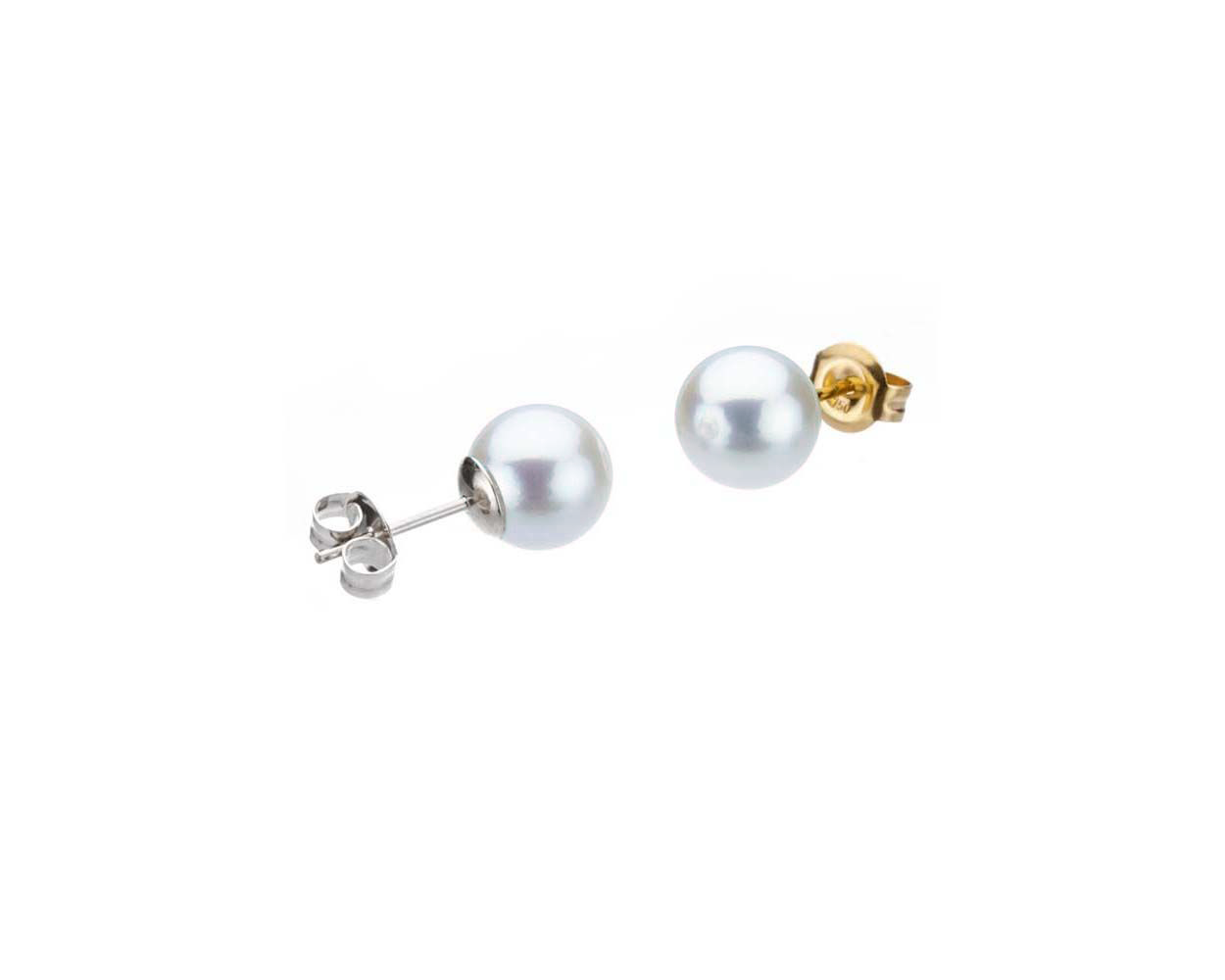 Grey Akoya Stud Earrings  |  8.5-9.0 mm