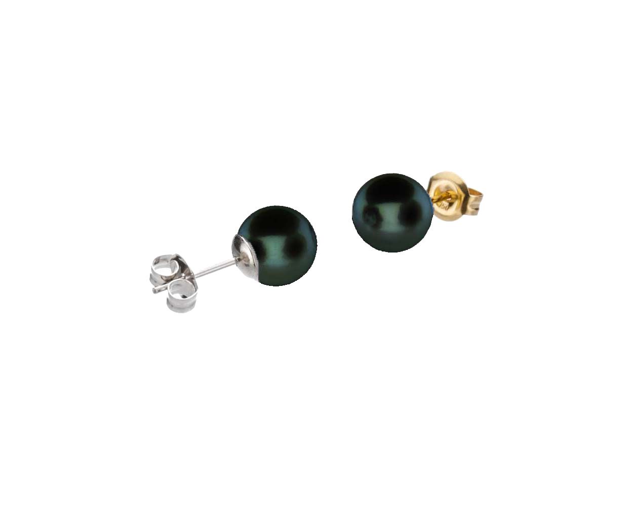 Black Akoya Stud Earrings  |  9.0-9.5 mm