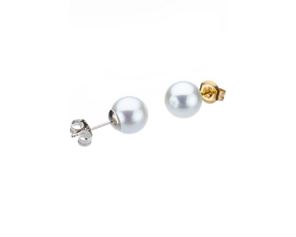 Grey Akoya Stud Earrings  |  9.0-9.5 mm