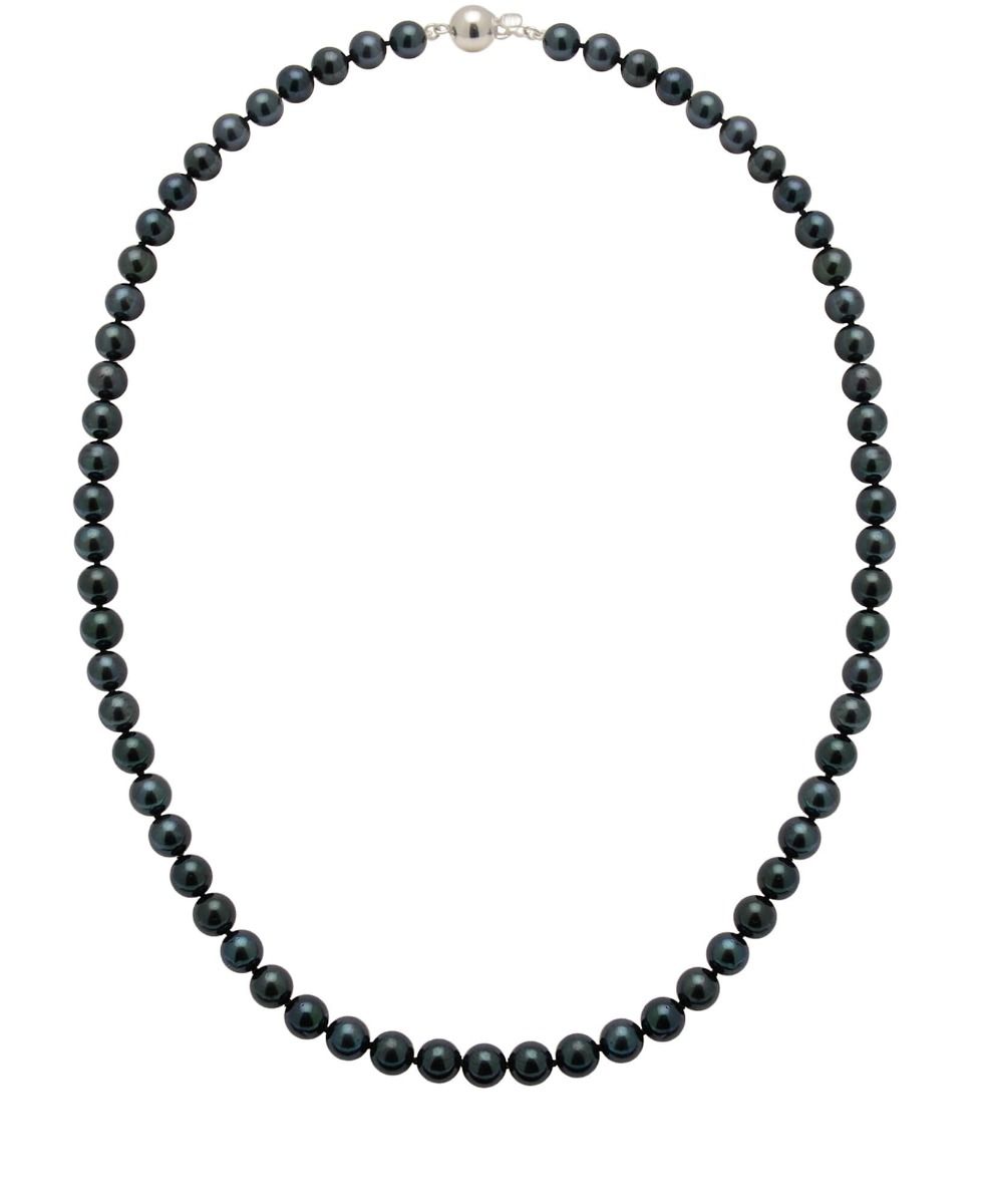 Black Akoya Pearl Necklace | AA+ Grade | 6.0-6.5 mm