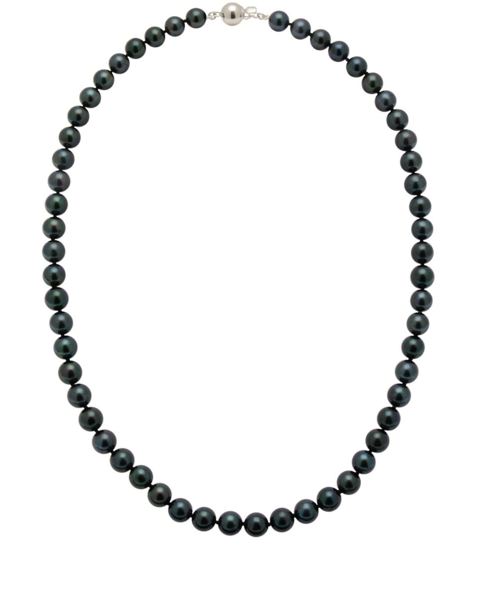 Black Akoya Pearl Necklace | AA+ Grade | 7.0-7.5 mm