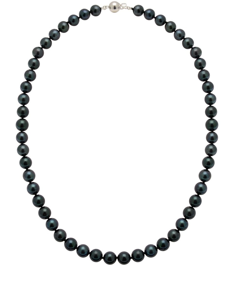 Black Akoya Pearl Necklace| AA+ Grade | 7.5-8.0 mm
