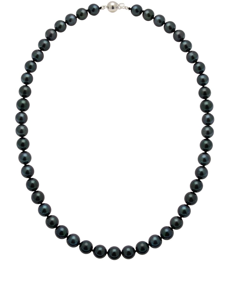 Black Akoya Pearl Necklace | AA+ Grade | 8.0-8.5 mm