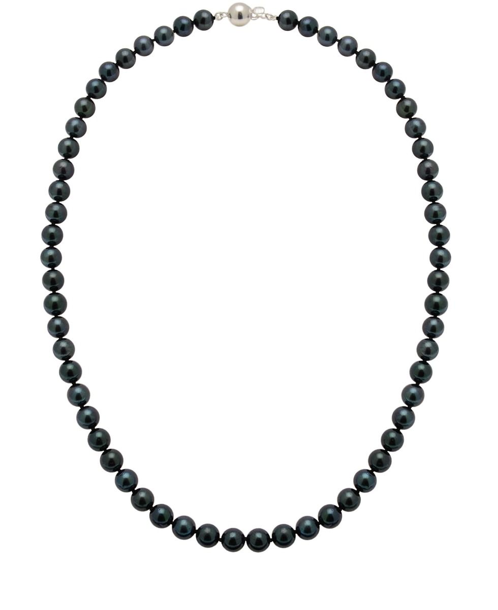 Black Akoya Pearl Necklace | AA Grade | 6.5-7.0 mm