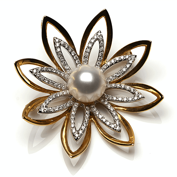 Flower head brooch