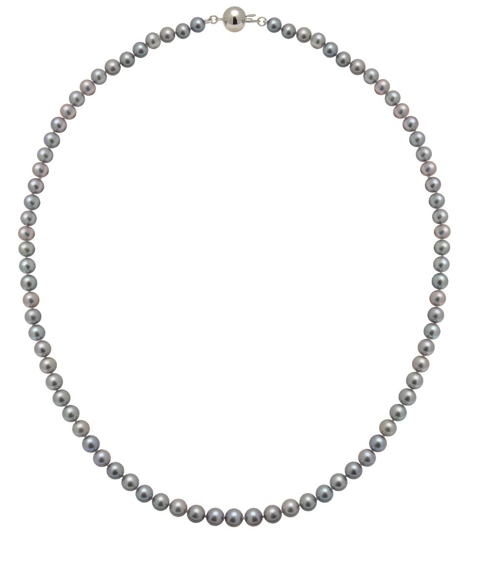 Grey Freshwater Pearl Necklace | AAA Grade | 5mm