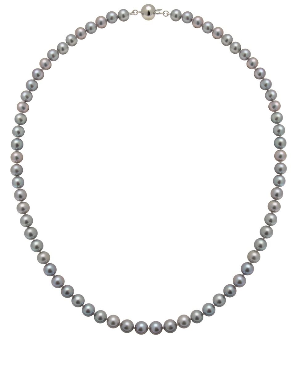 Grey Freshwater Pearl Necklace | AAA Grade | 6mm