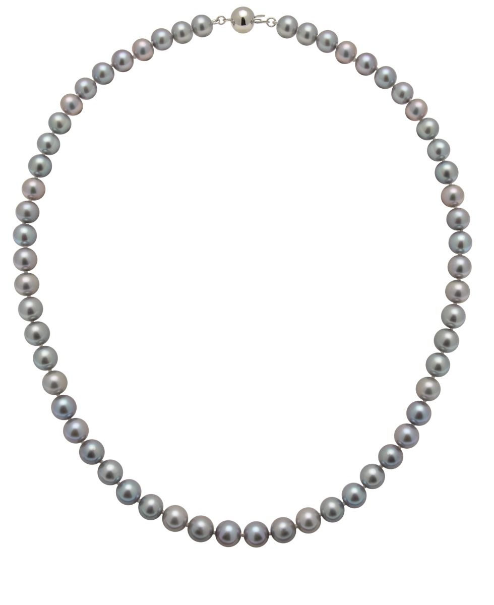 Grey Freshwater Pearl Necklace | AAA Grade | 7mm
