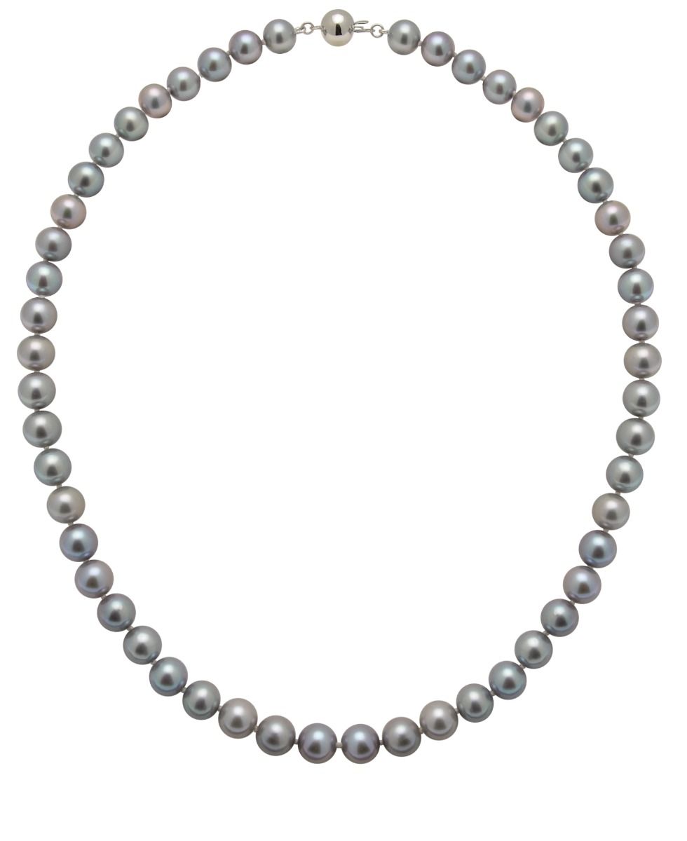 Grey Freshwater Pearl Necklace | AAA Grade | 8mm