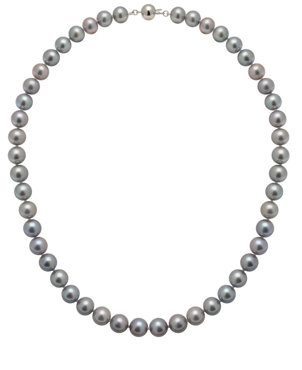Grey Freshwater Pearl Necklace | AAA Grade | 9mm