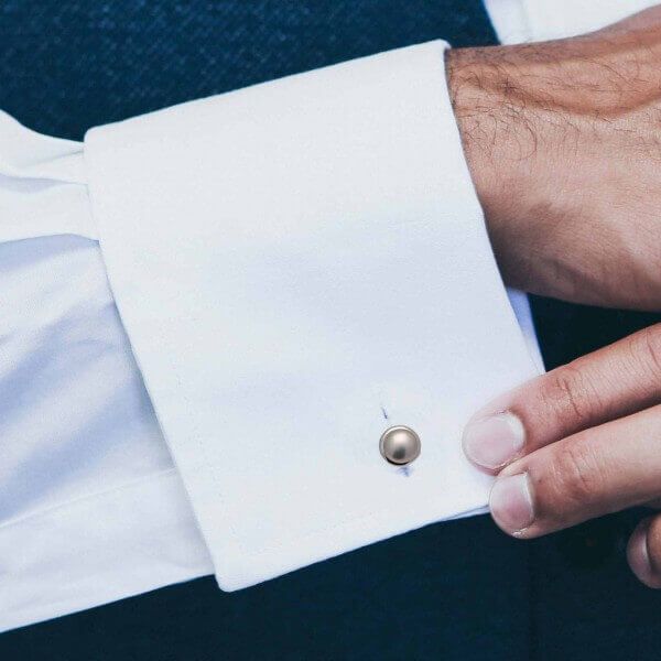 Grey Freshwater Pearl Cufflinks | Silver
