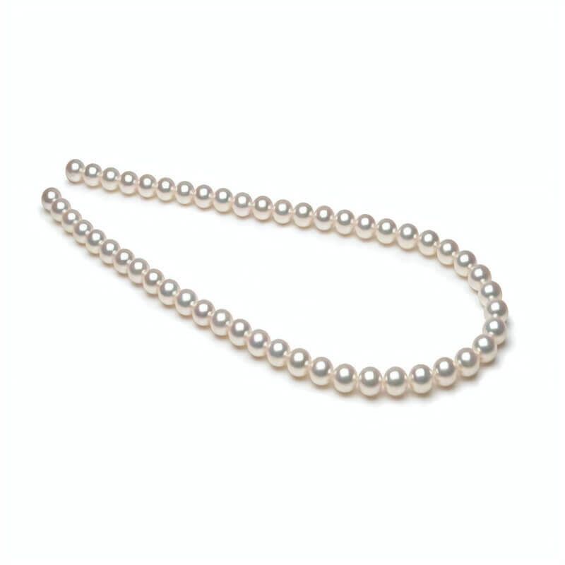 White Akoya 8-8.5 mm Pearl Necklace | Hanadama Grade 