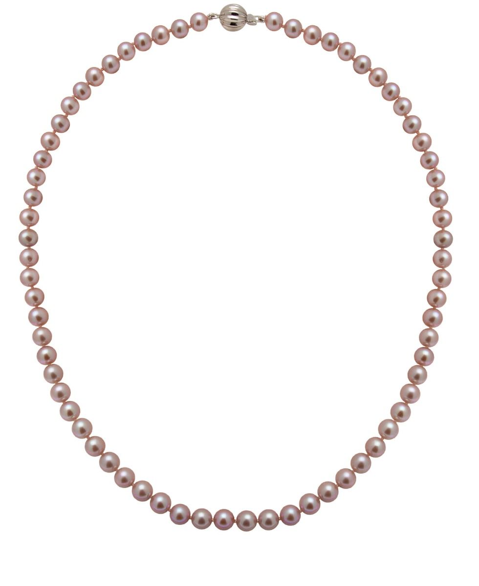 Pink Freshwater Pearl Necklace | AAA Grade | 6 mm