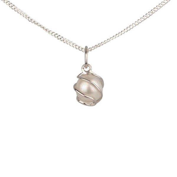  Freshwater Captive Pearl Pendant | Silver 