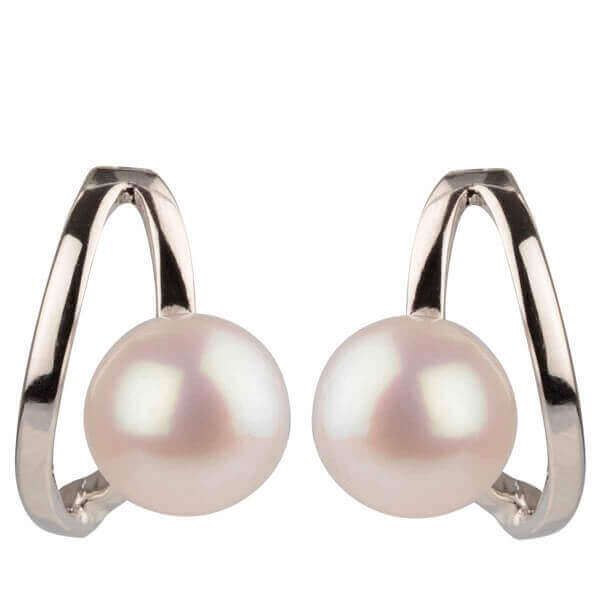  Freshwater Cultured Pearl Looped Design Earrings | Silver